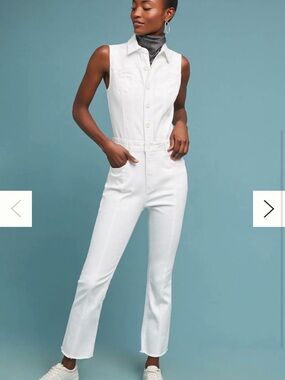 Anthropologie Pilcro & the Letterpress Flared Denim Jumpsuit